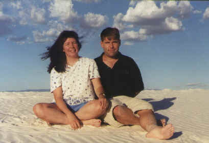 John and Patti @ White Sands National Monument, Alamogordo, NM July 2001